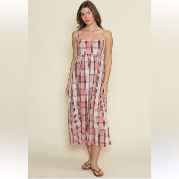 Billabong | Dresses | Billabong All Day Plaid Seersucker Midi Sundress |  Poshmark